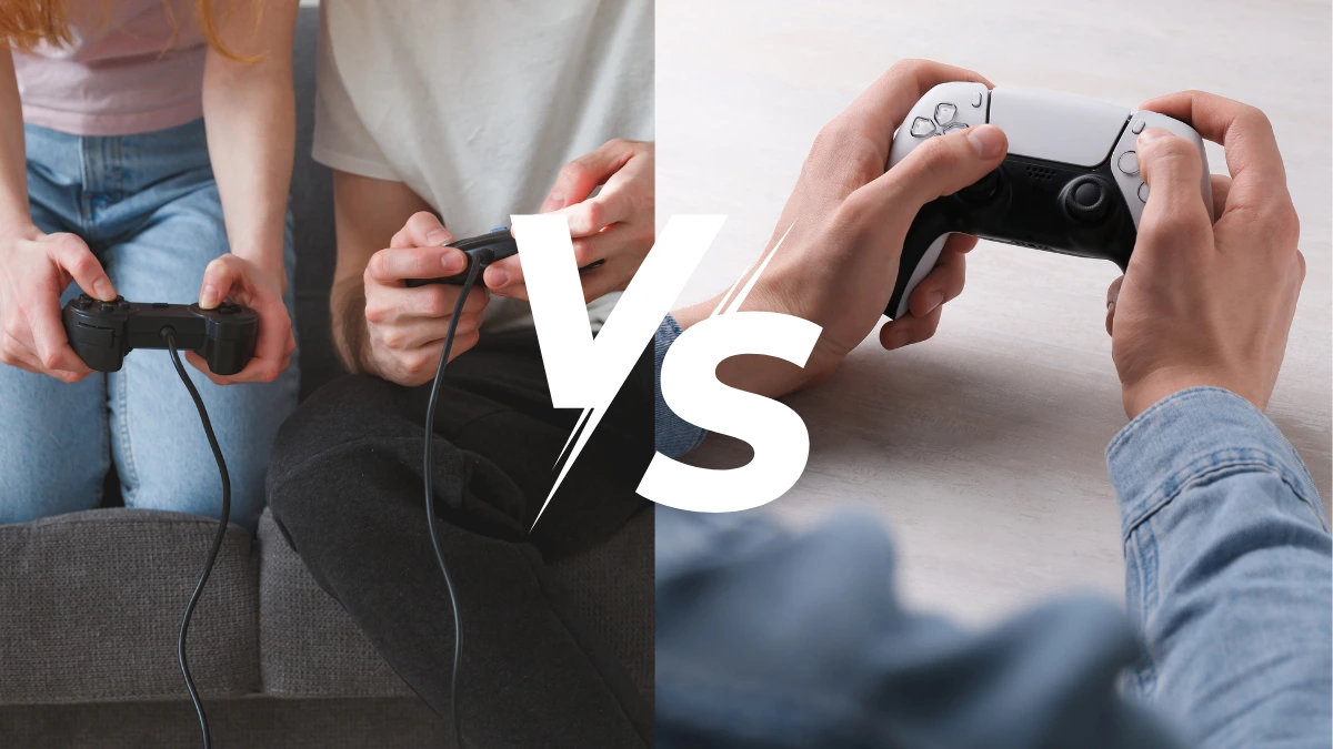 Wired and Wireless Gaming Controller