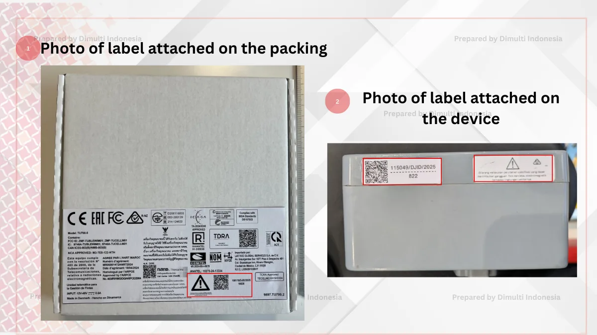What are the Label Requirements for Indonesia Type Approval 3