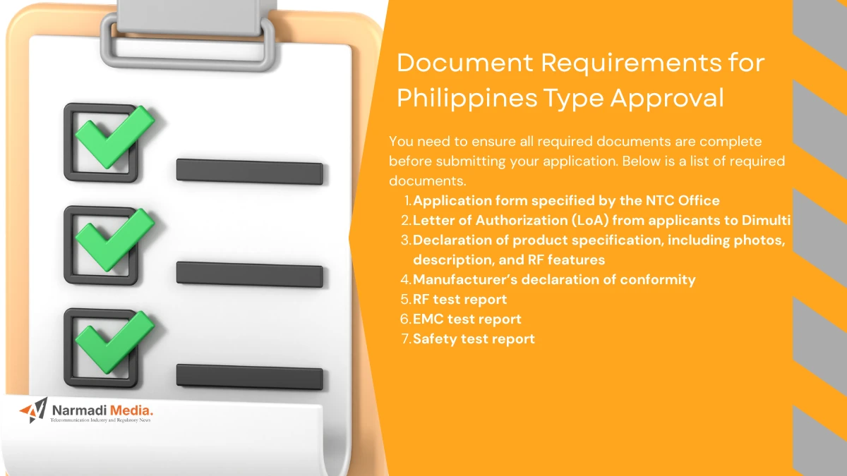Document Requirements for Philippines Type Approval 2