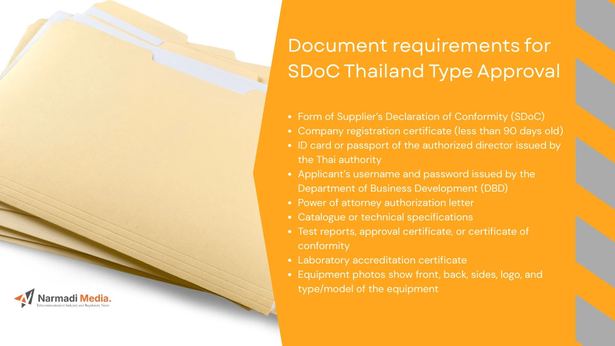 Document Requirements for Thailand Type Approval 4