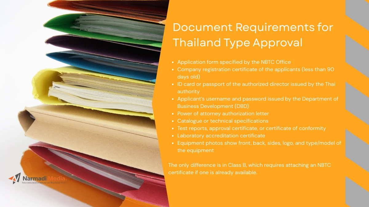 Paperwork Application for Thailand Type Approval 2