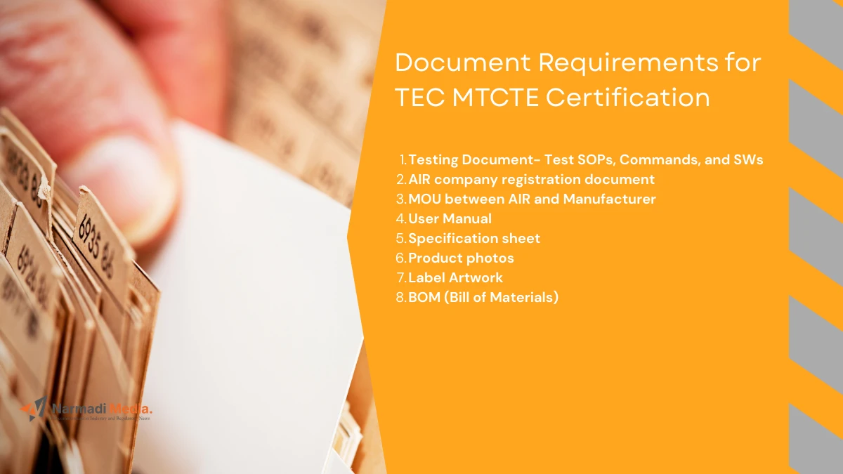 Document Requirements for India Type Approval 3