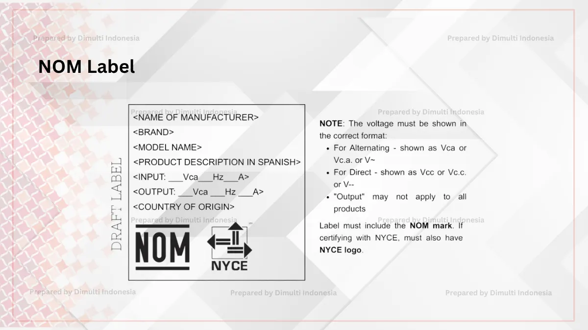 What are the Label Requirements for Mexico Type Approval 4