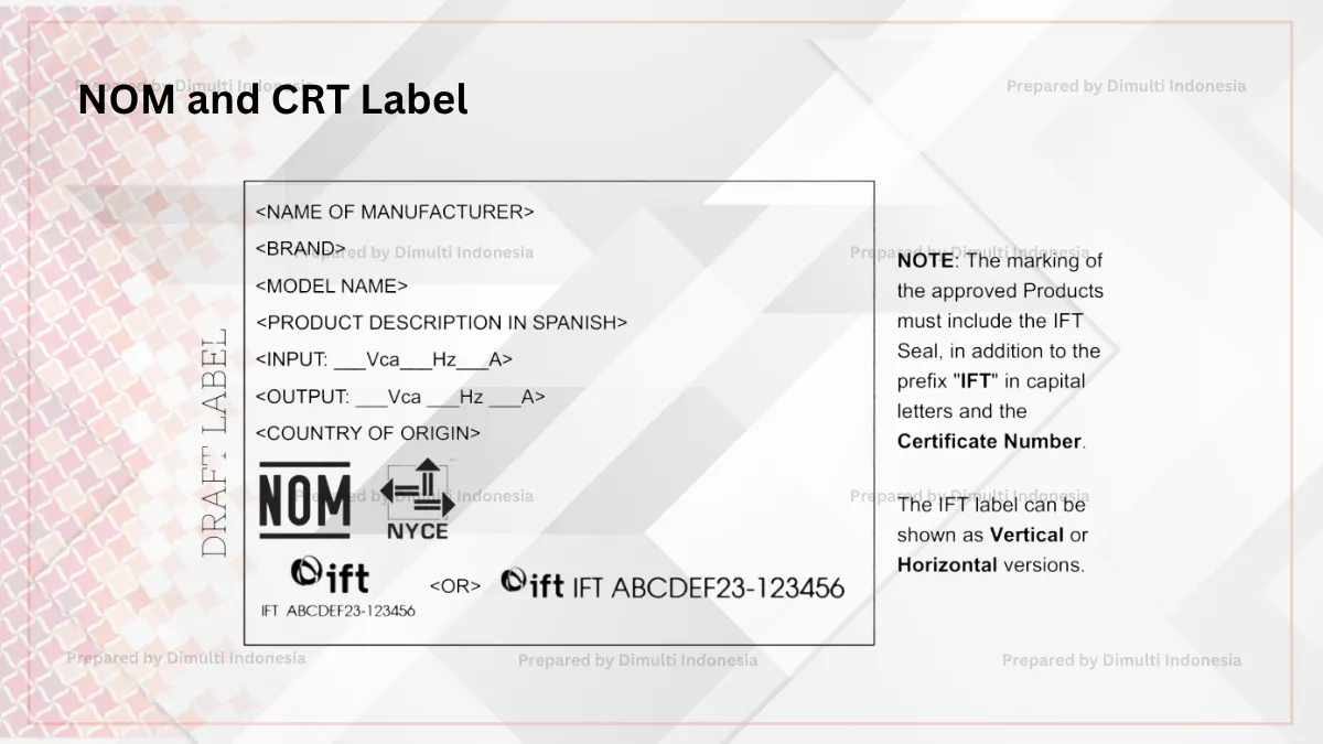 What are the Label Requirements for Mexico Type Approval 5