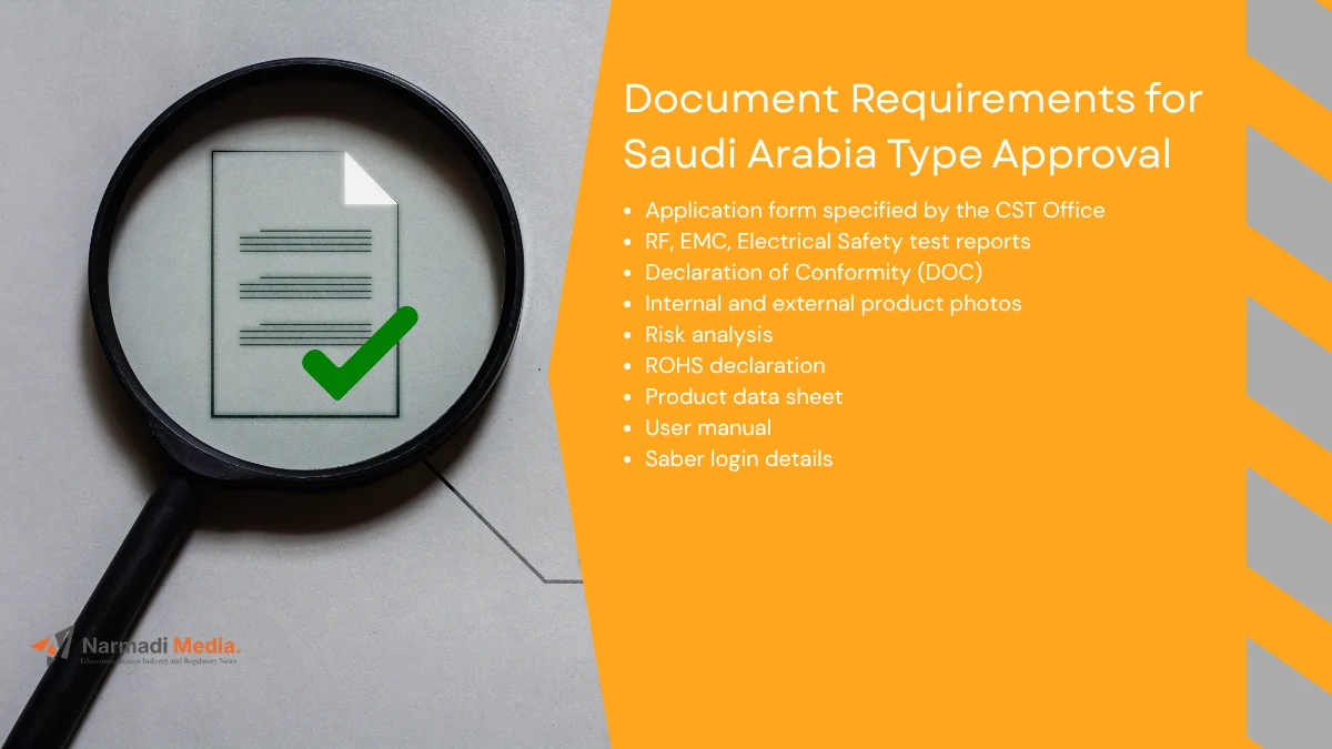 Document Requirements for Saudi Arabia Type Approval 2