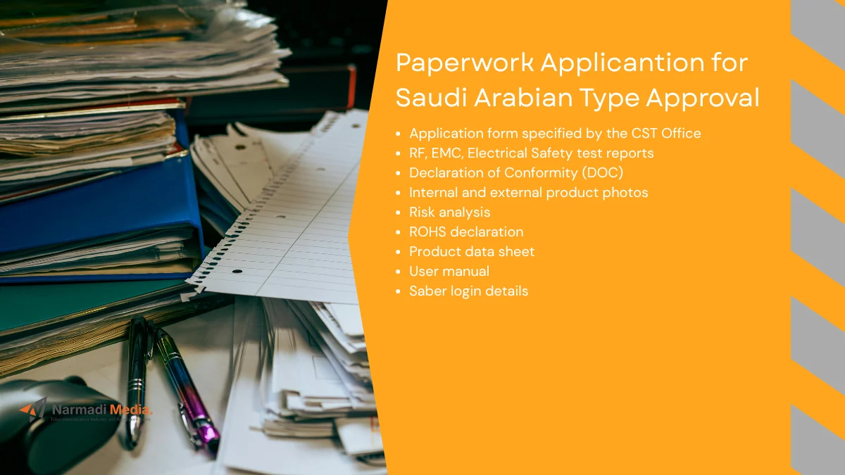 Paperwork Application for Saudi Arabia Type Approval  2