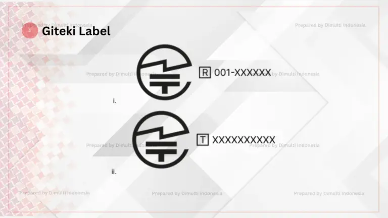 The Example of Giteki Label for Japan Type Approval