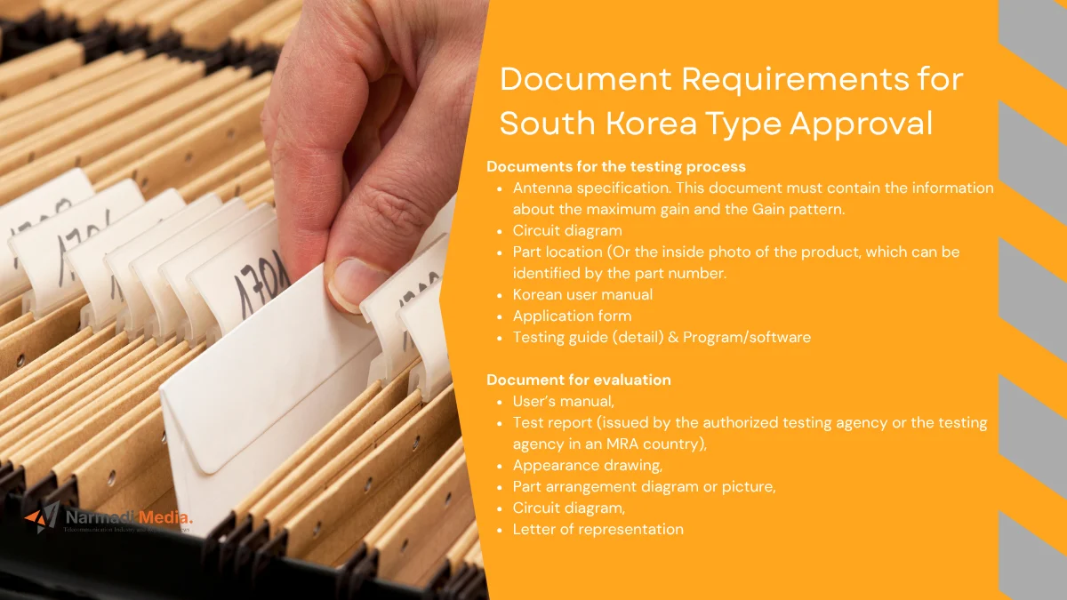 Document Requirements for South Korea Type Approval 2