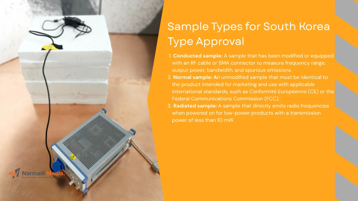 Sample Types for South Korea Type Approval
