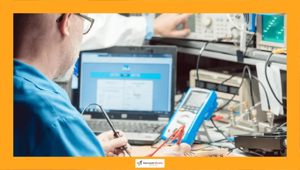 Ilustrasi pengujian EMC di dalam Laboratorium atau Balai Uji.