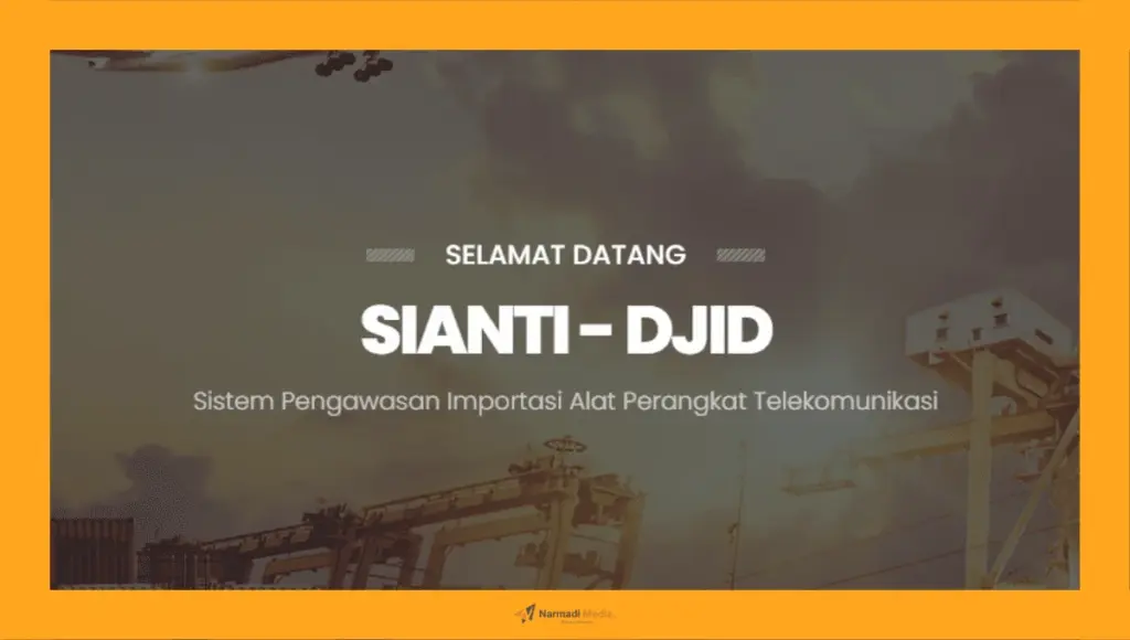 Tampilan laman home SIANTI.