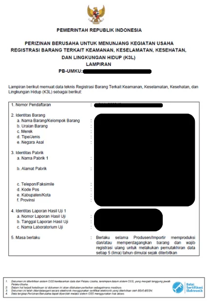 Contoh sertifikat K3L