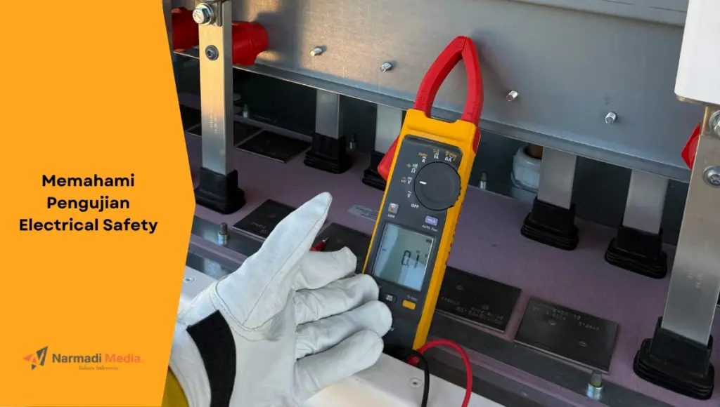 Ilustrasi pengujian electrical safety pada sebuah produk berbasis catu daya AC.