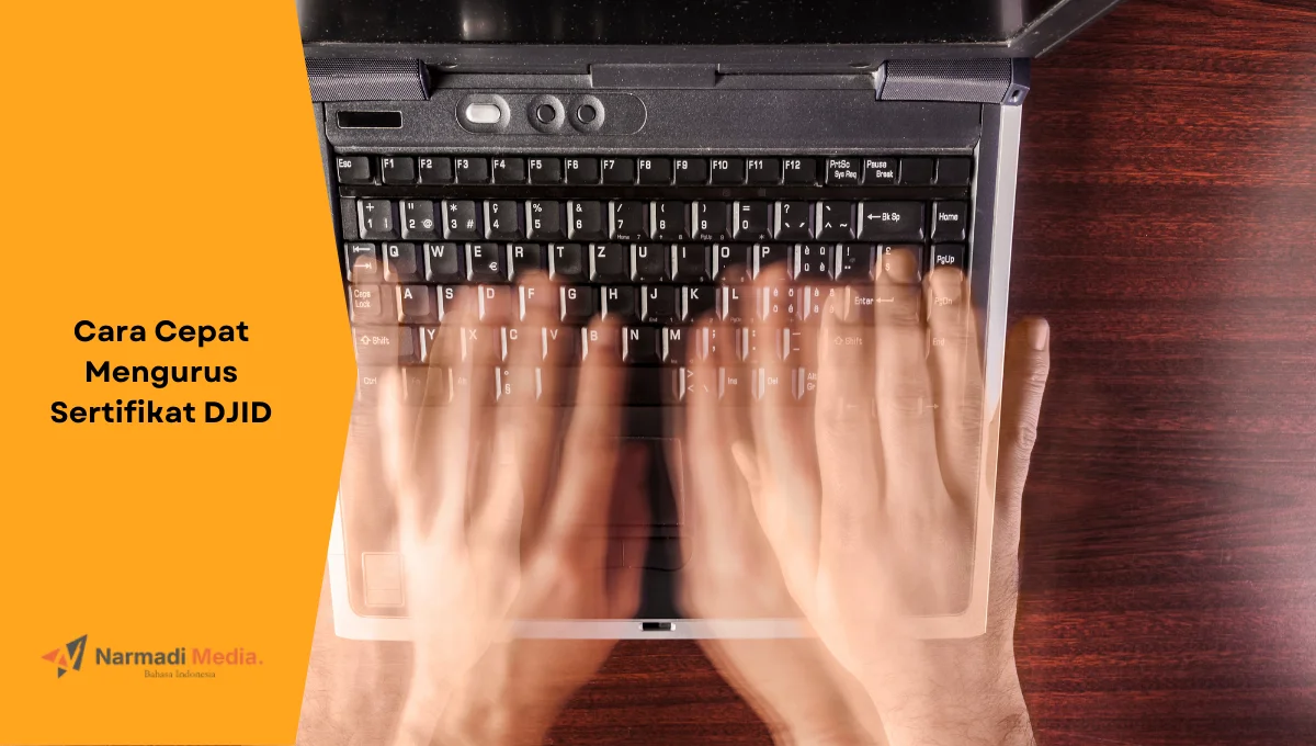 llustrasi kecepatan dalam mengetik. Begini cara cepat mengurus sertifikat DJID.