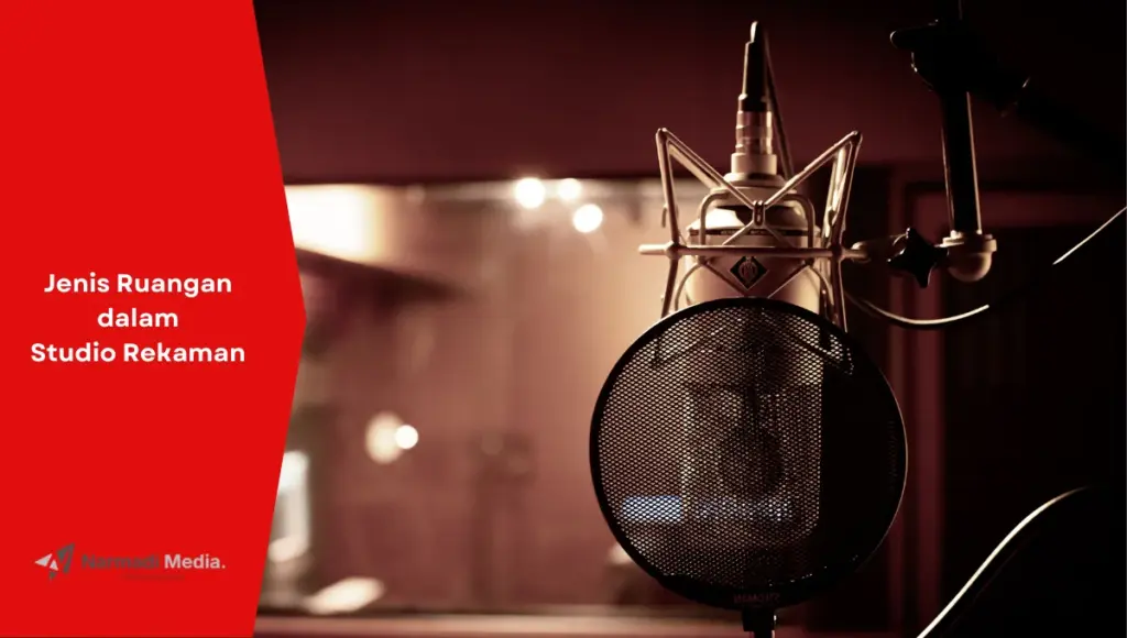 Ilustrasi vocal room. Salah satu jenis ruangan dalam studio rekaman.