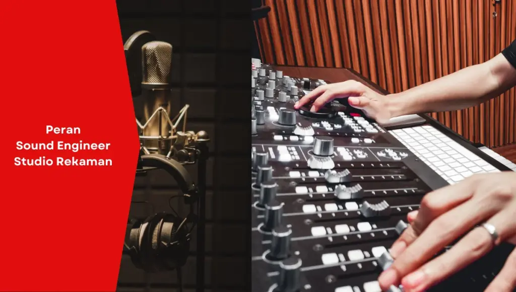 Sound engineer studio rekaman Dimulti Music sedang menjalankan tugasnya.
