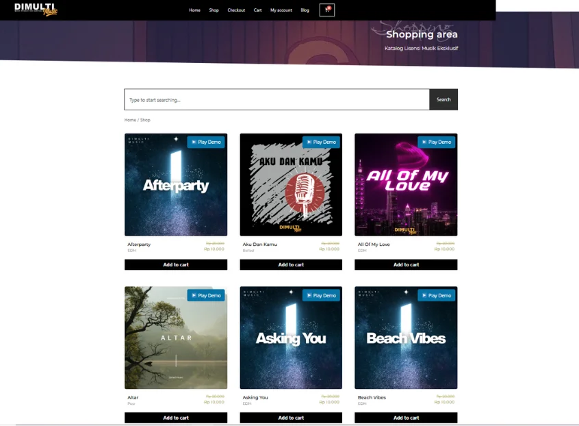 Daftar Lagu Bebas Royalti Dimulti Music.