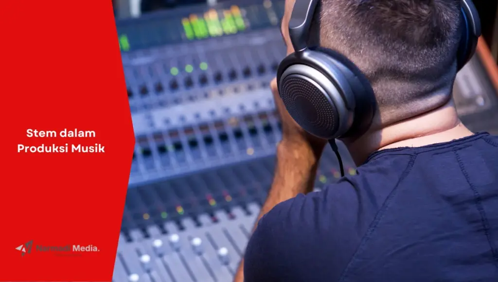 Ilustrasi melakukan stem dalam produksi musik.
