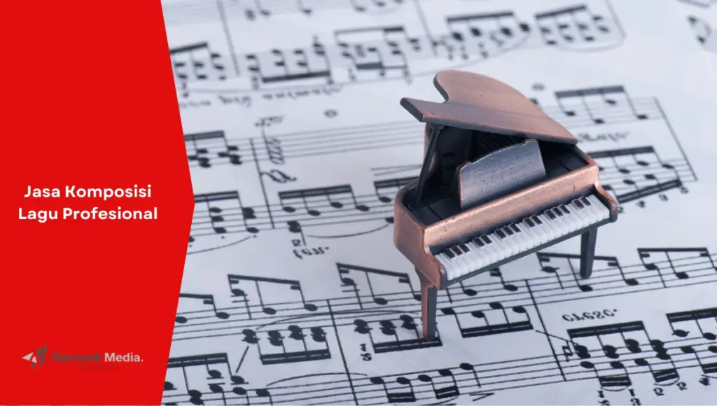 Ilustrasi membuat komposisi instrumen piano. Ini layanan jasa komposisi lagu profesional terbaik.