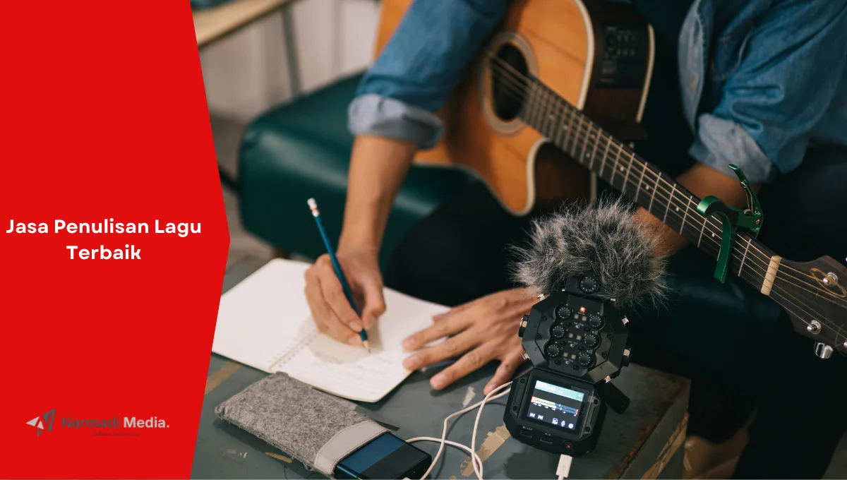 Ilustrasi sedang melakukan proyek jasa penulisan lagu.