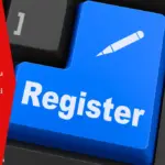 Ilustrasi tombol pendaftaran. Ini cara pendaftaran lagu untuk mendapatkan royalti.