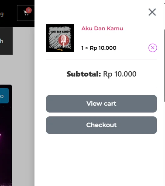 Tampilan View Chart atau Checkout lagu bebas royalti Dimulti.